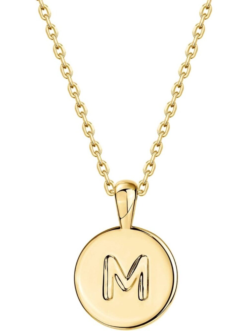 14K Gold Plated Initial Letter Pendant Necklace for Women | Gold Alphabetical In